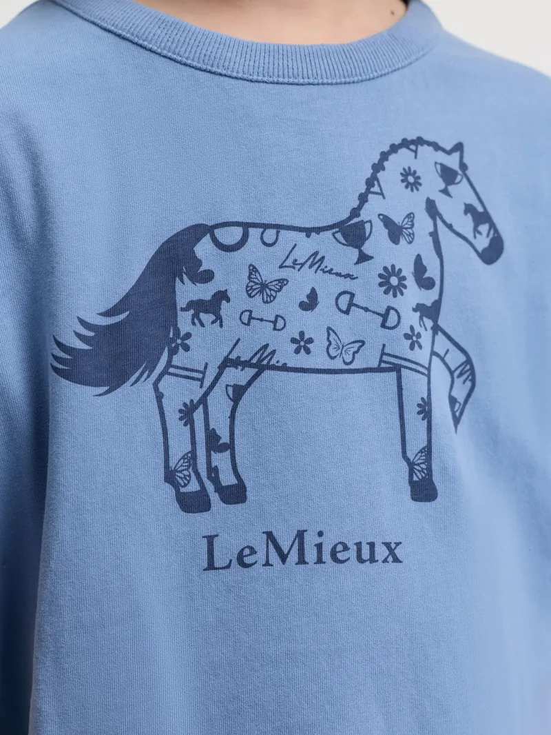 LeMinieux Mini Alex T-Shirt Powder Blue SS26-4