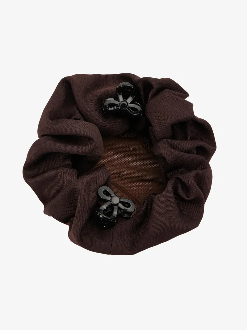 LeMieux Scrunchie with Crystal Hair Net Black/Brown