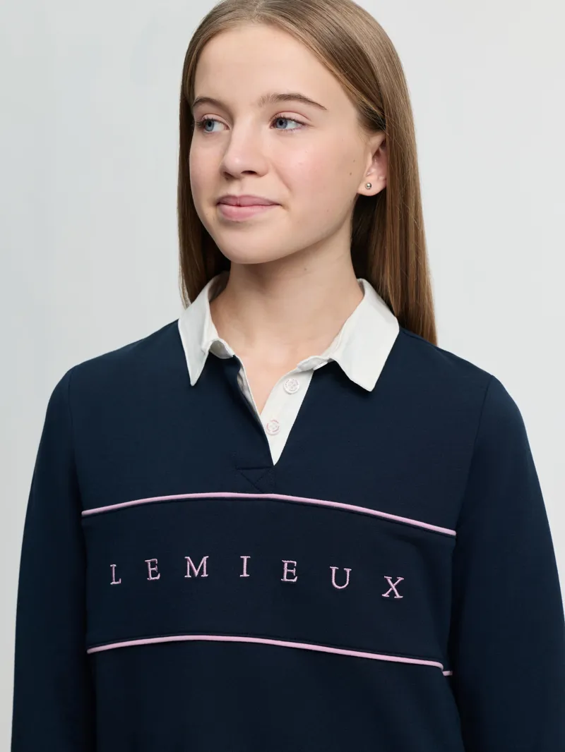 LeMieux Young Rider Riley Rugby Shirt Navy SS26-2