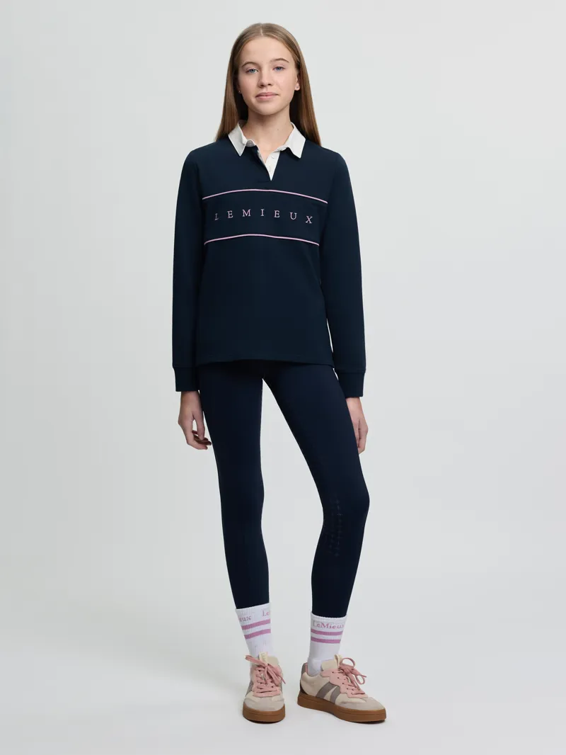 LeMieux Young Rider Riley Rugby Shirt Navy SS26-4