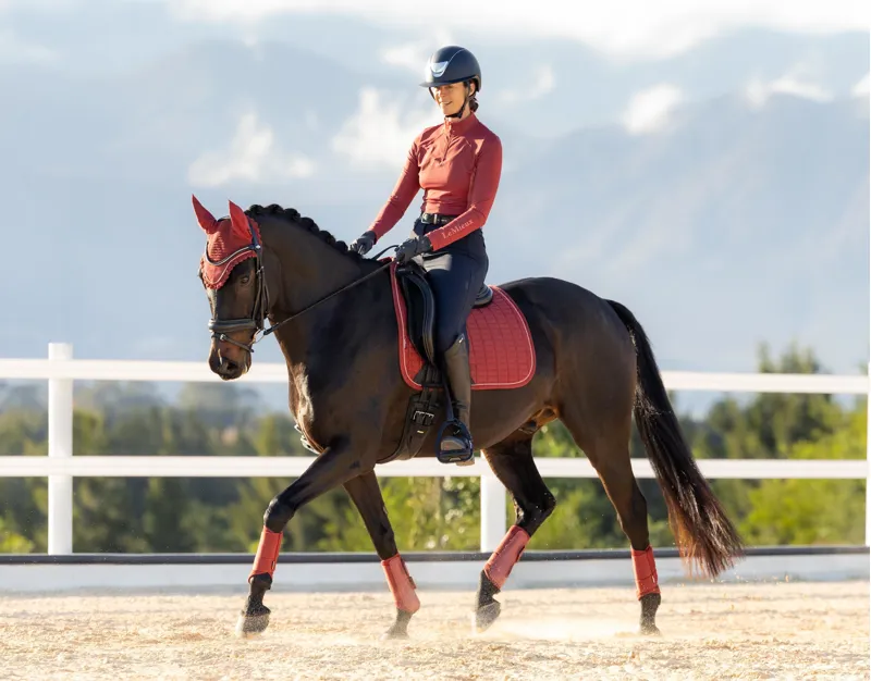LeMieux Suede Dressage Square Russet-2