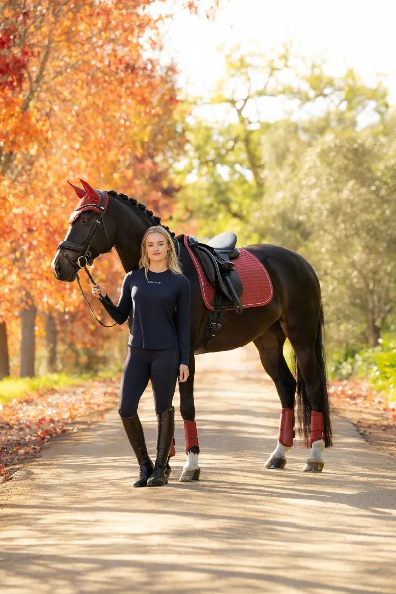 LeMieux Suede Dressage Square Russet-3