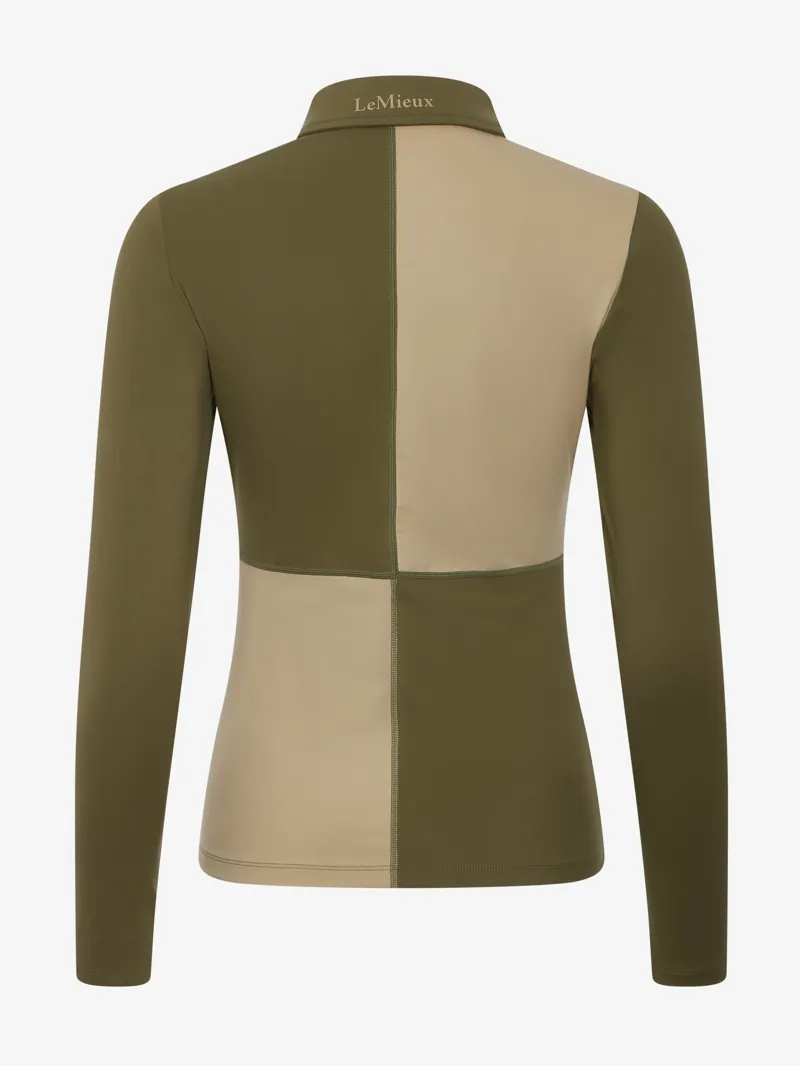 LeMieux Ladies Harlequin Rugby Shirt Willow/Pear-6