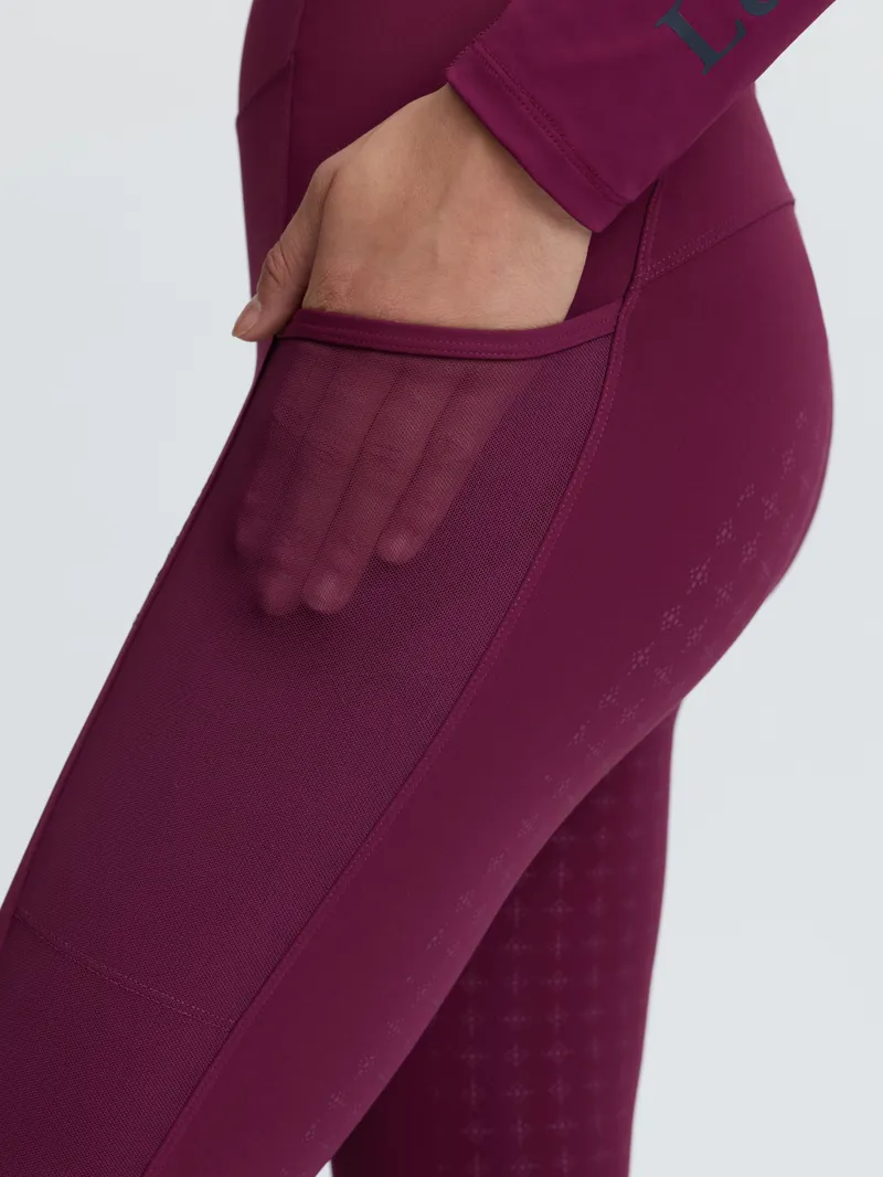 LeMieux Womens Naomi Pull On Breeches Blackberry-4