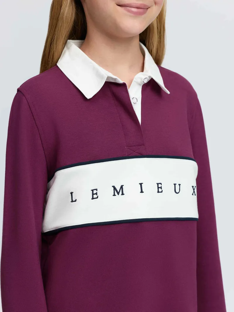 LeMieux Young Rider Riley Rugby Shirt Blackberry-3