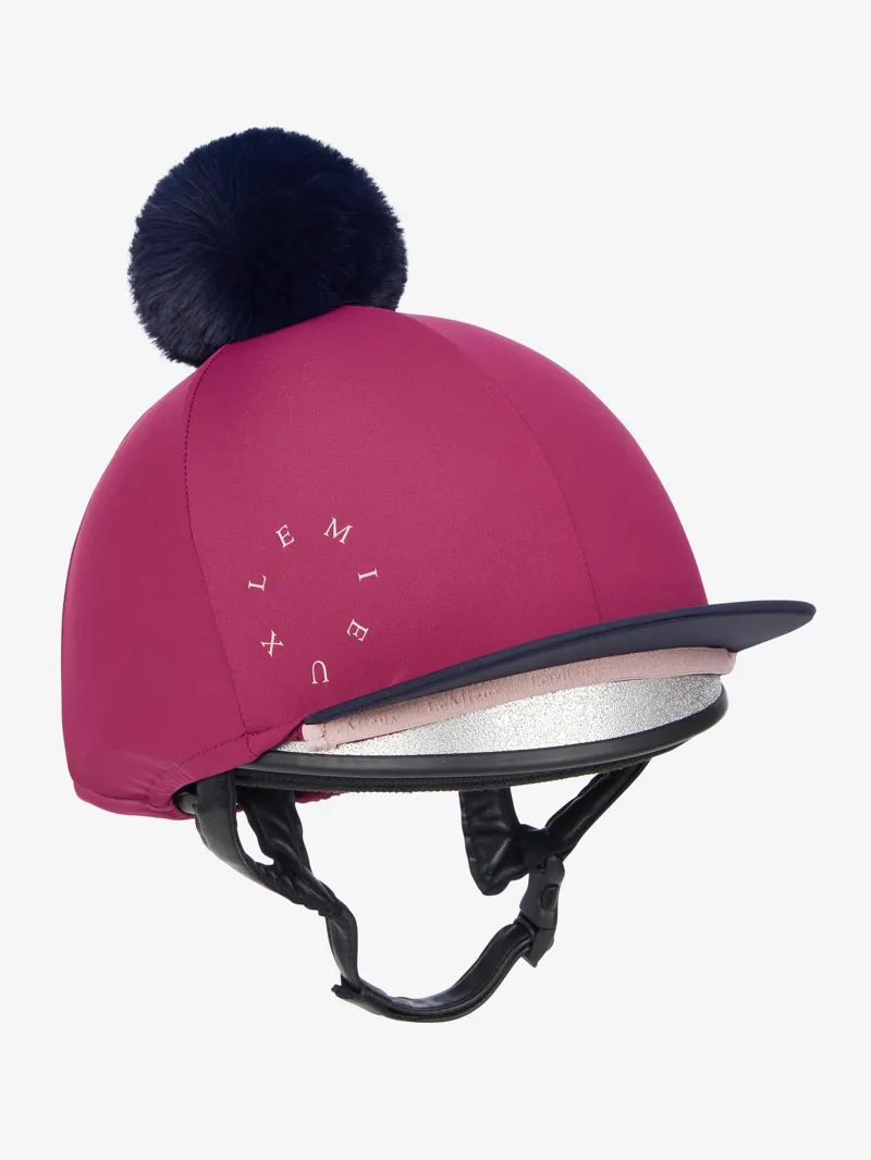 LeMieux Classique Pom Hat Silk Blackberry-2