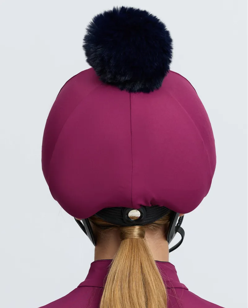 LeMieux Classique Pom Hat Silk Blackberry-5