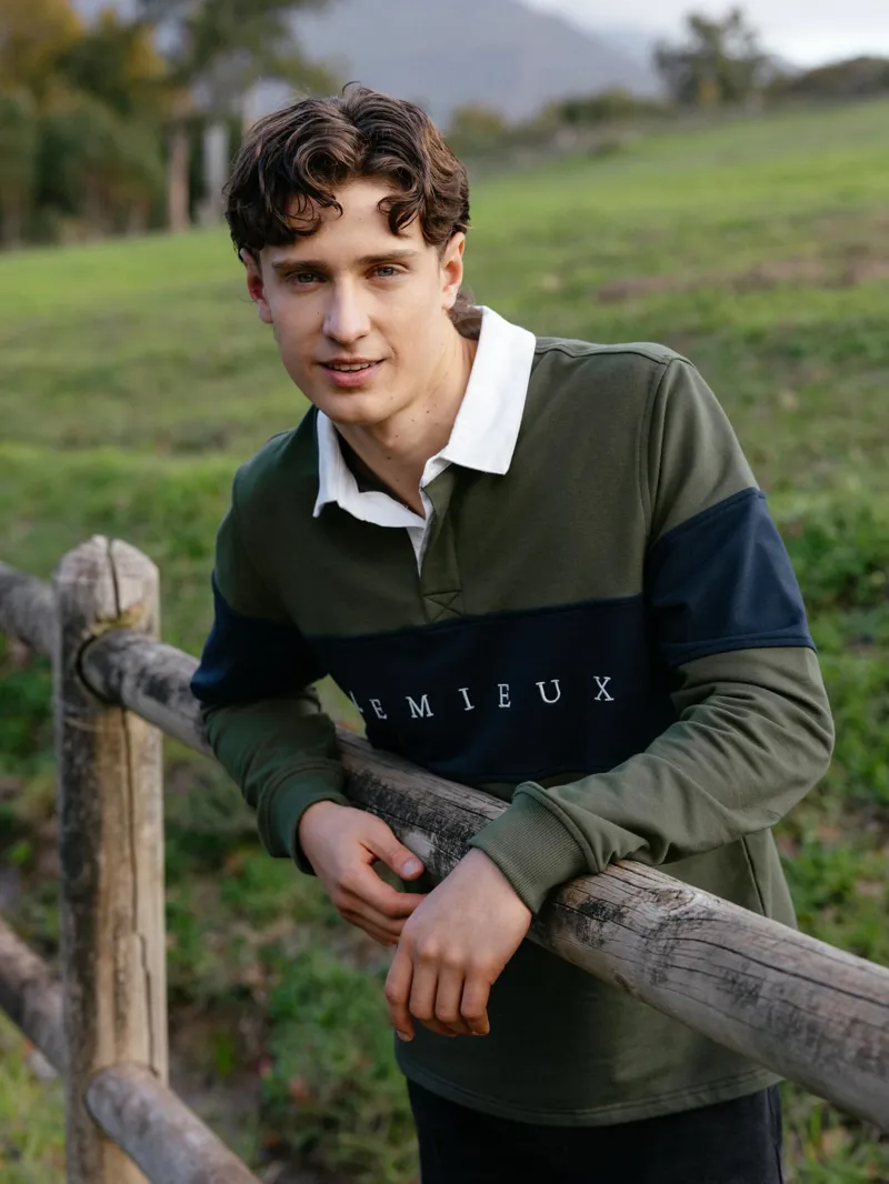 LeMieux Mens Rugby Shirt Olive-2