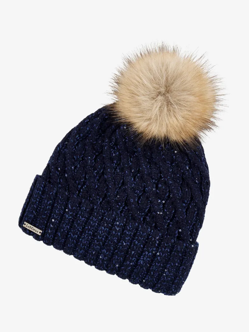 LeMieux Bernie Sequin Beanie Navy