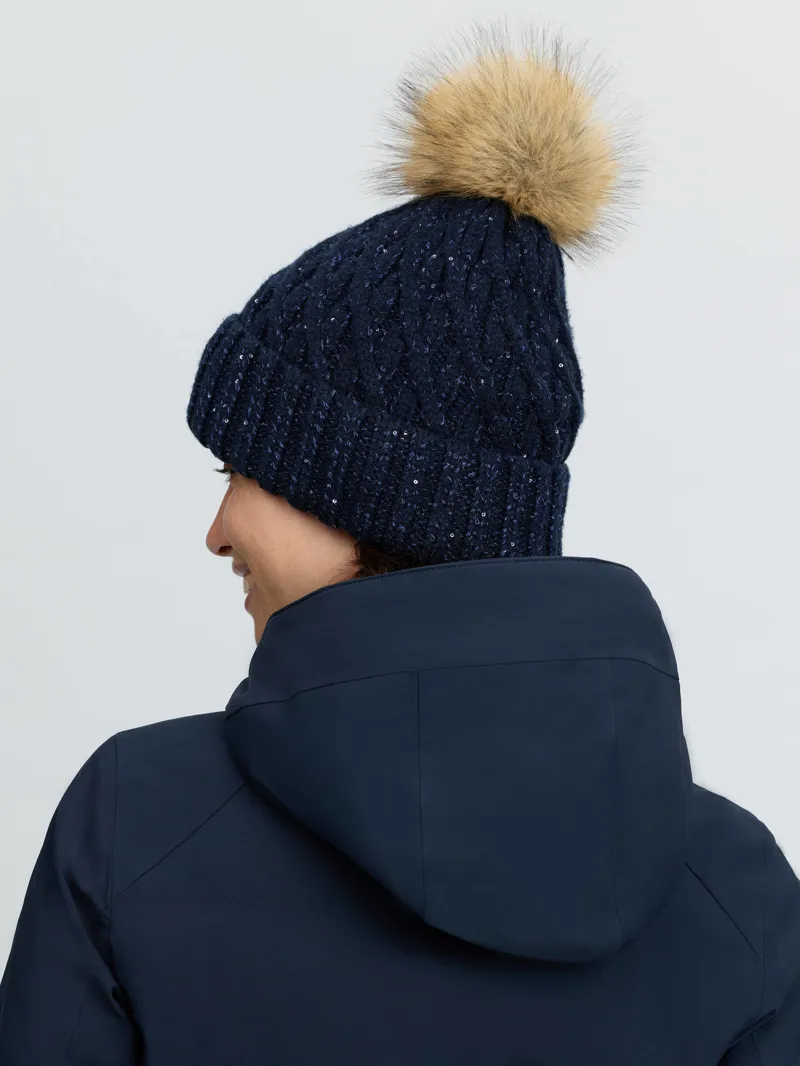 LeMieux Bernie Sequin Beanie Navy-2