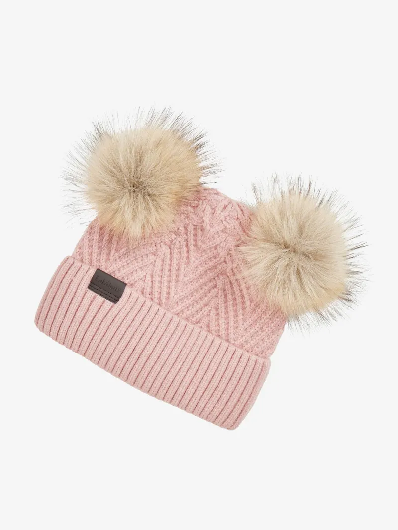 LeMieux Mini Double Pom Beanie Petal-1