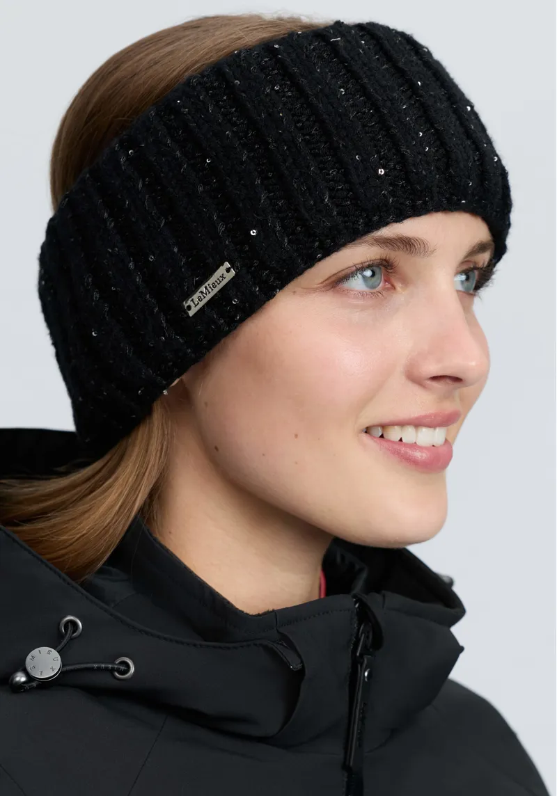 LeMieux Bernie Sequin Headband Black