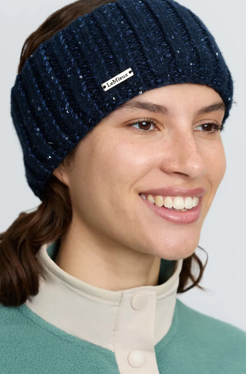 LeMieux Bernie Sequin Headband Navy