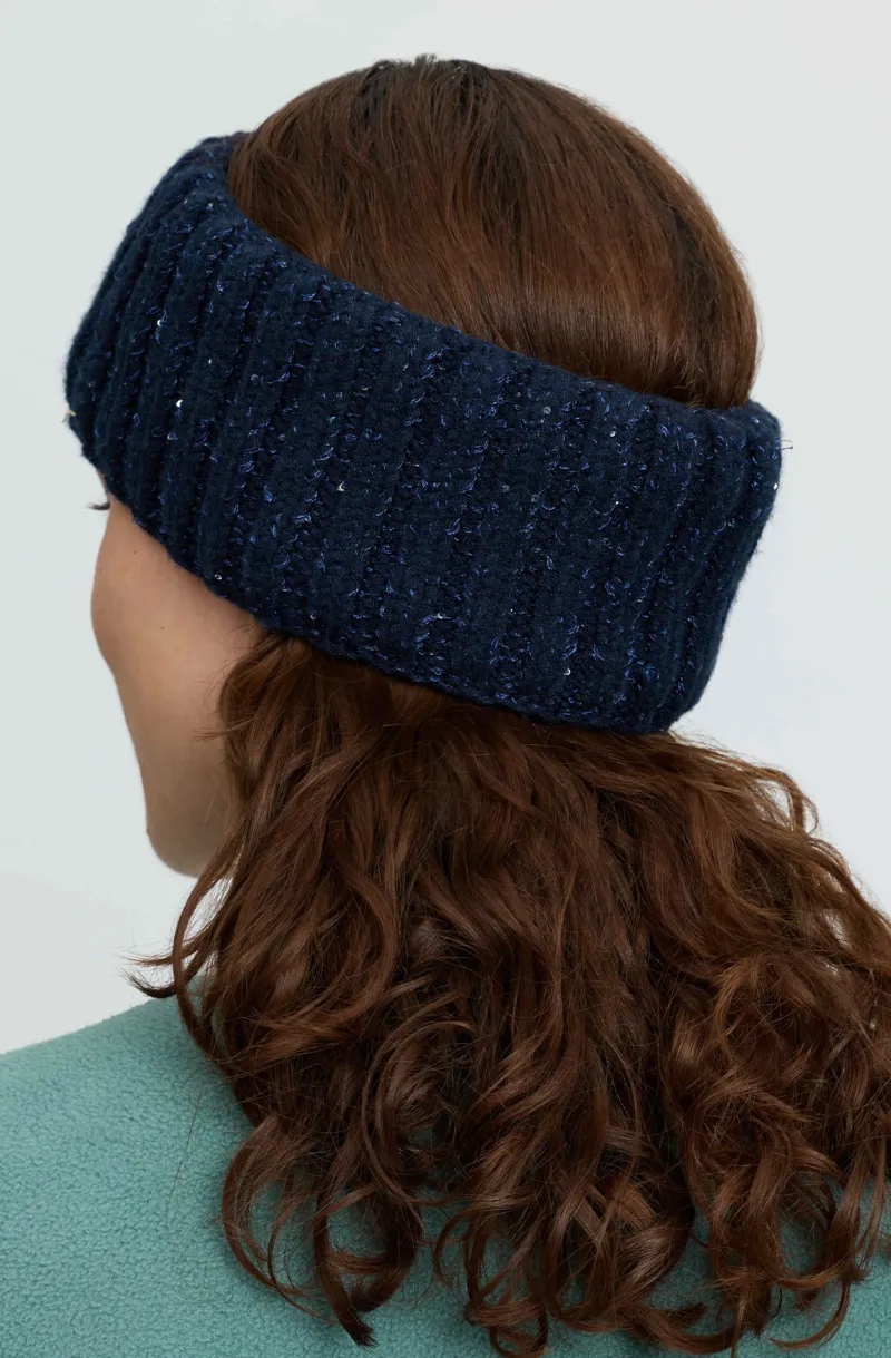 LeMieux Bernie Sequin Headband Navy-3
