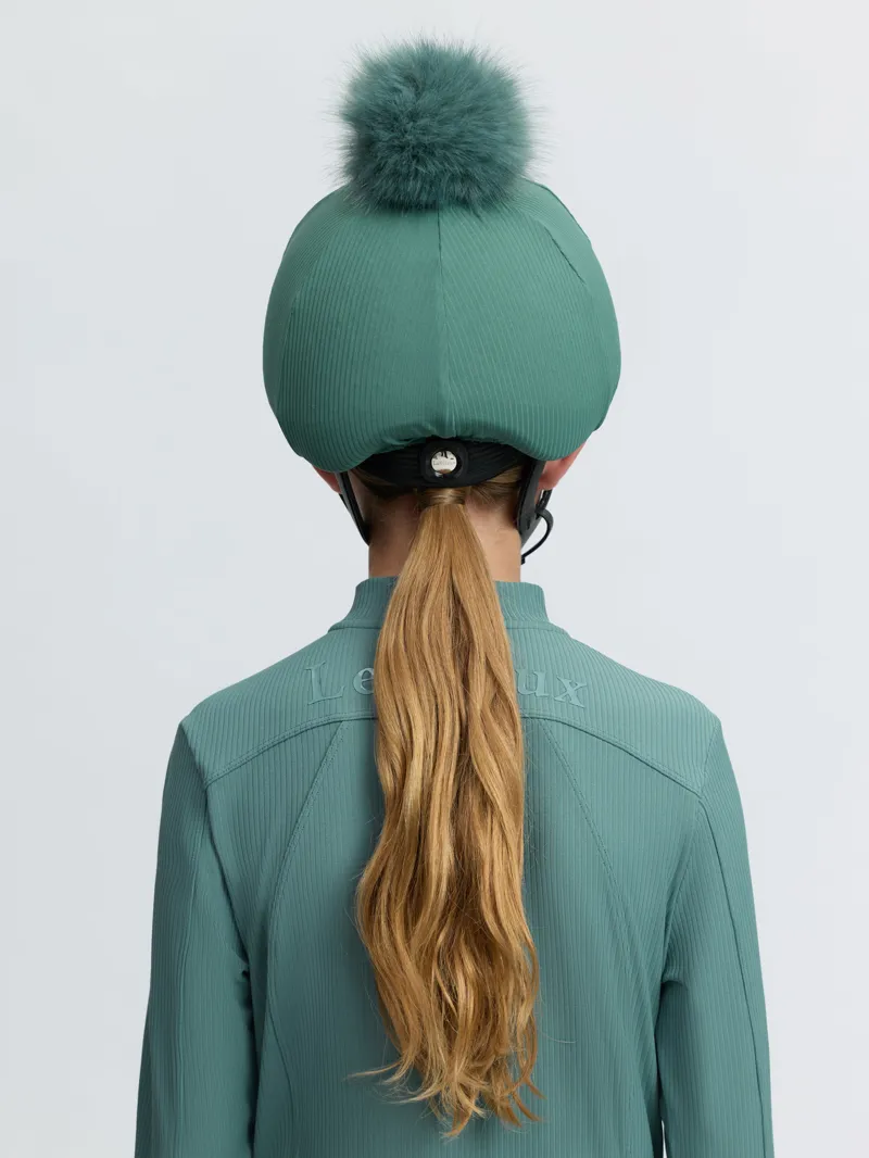 LeMieux Ribbed Hat Silk Aloe-2