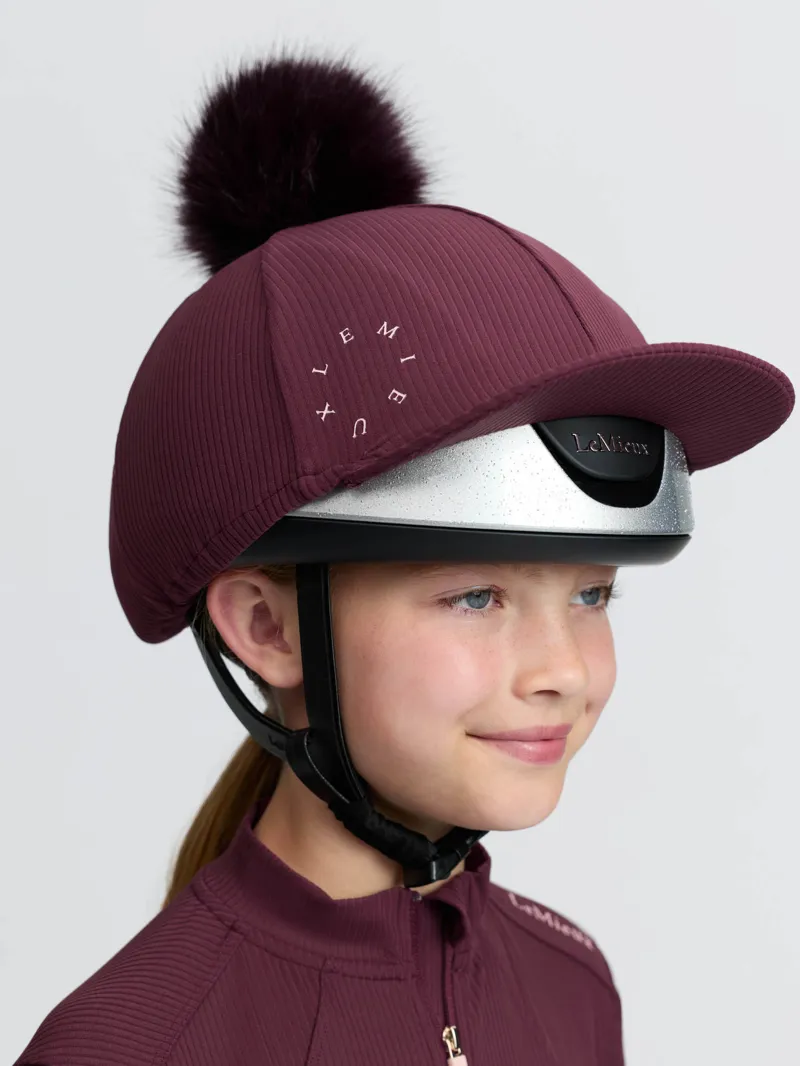 LeMieux Ribbed Hat Silk Bramble