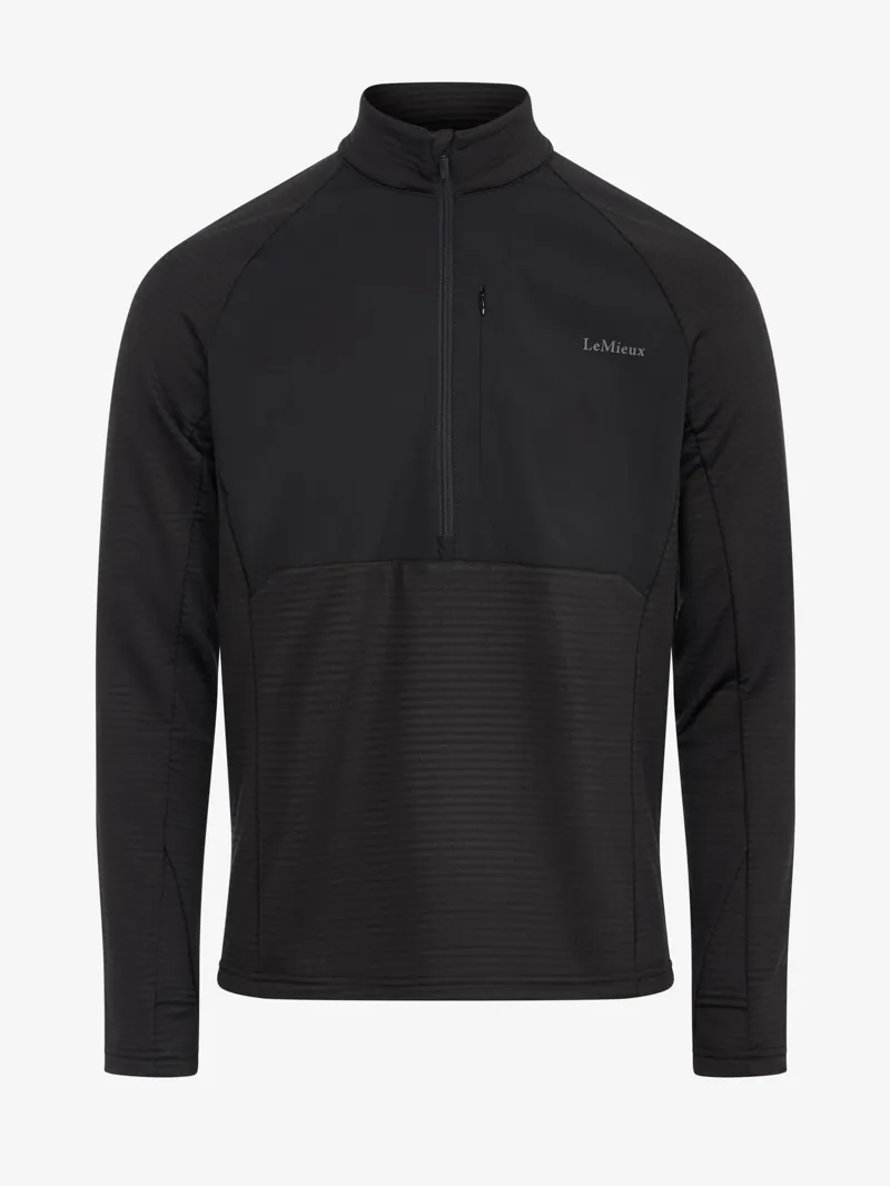 LeMieux  Mens Quarter Zip Mid Layer Black-5