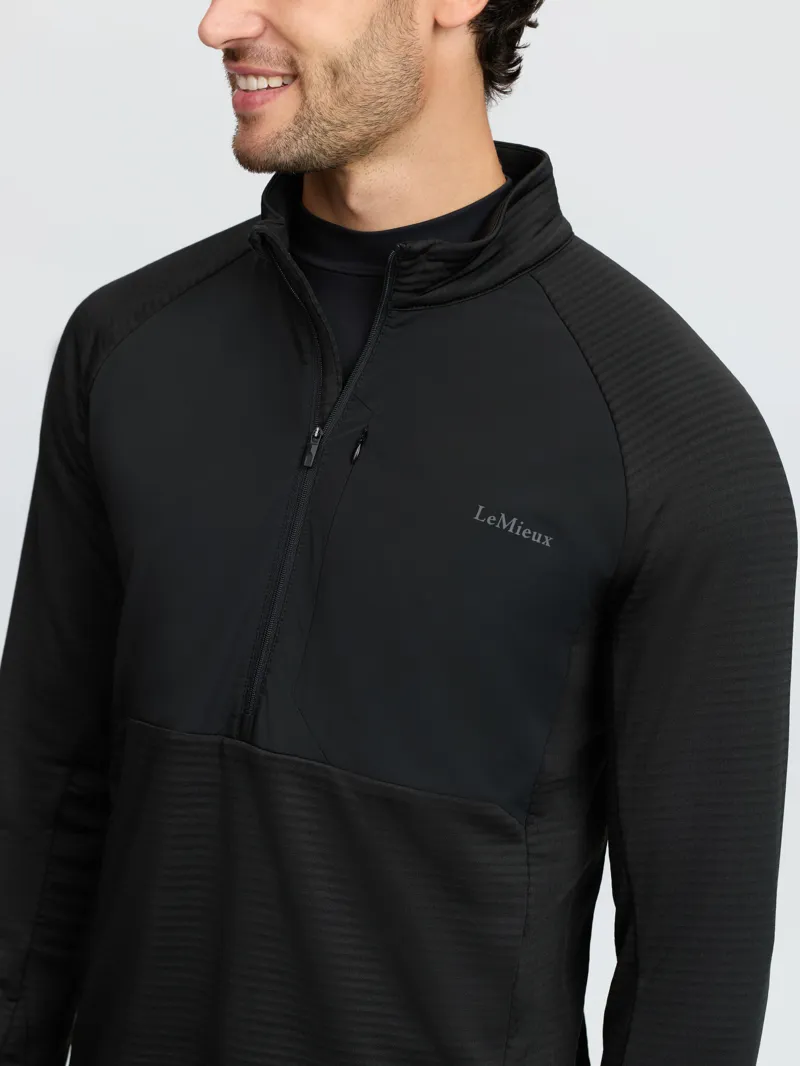 LeMieux  Mens Quarter Zip Mid Layer Black-3