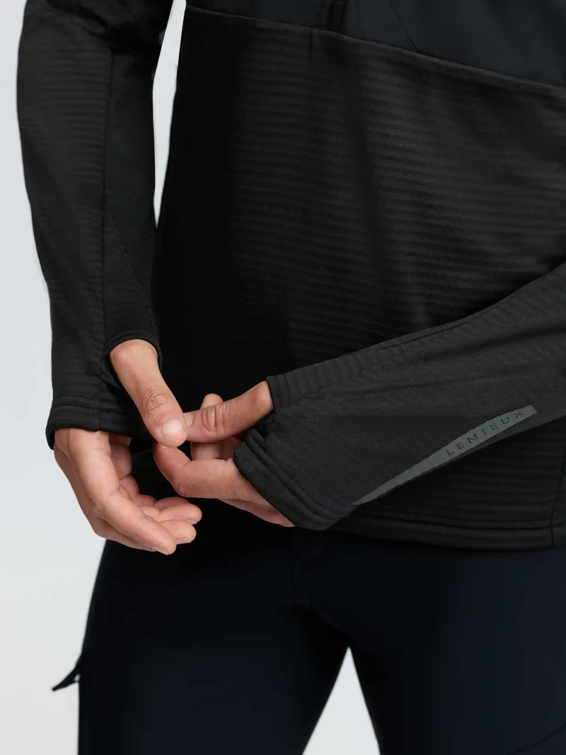 LeMieux  Mens Quarter Zip Mid Layer Black-4