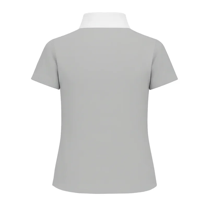 Equetech Junior Virginia Competition Shirt Grey/White-1