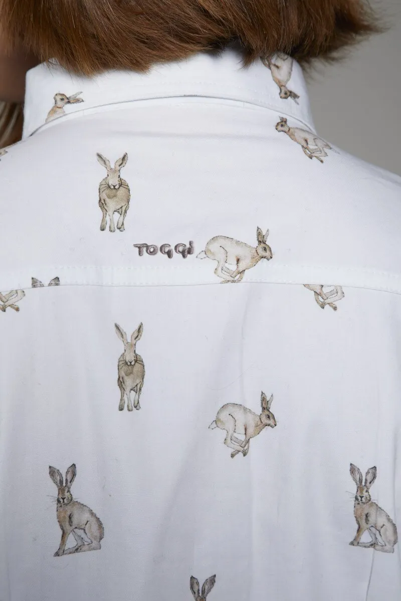 Toggi Womens Johnson Stretch Shirt Winter White/Hare Print-2