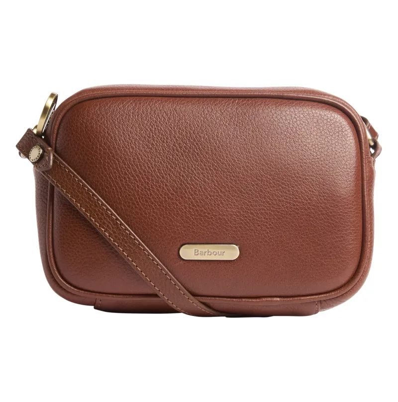 Barbour Daphne Mini Leather Crossbody Bag Brown