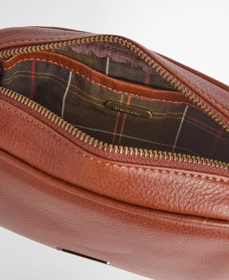 Barbour Daphne Mini Leather Crossbody Bag Brown-1
