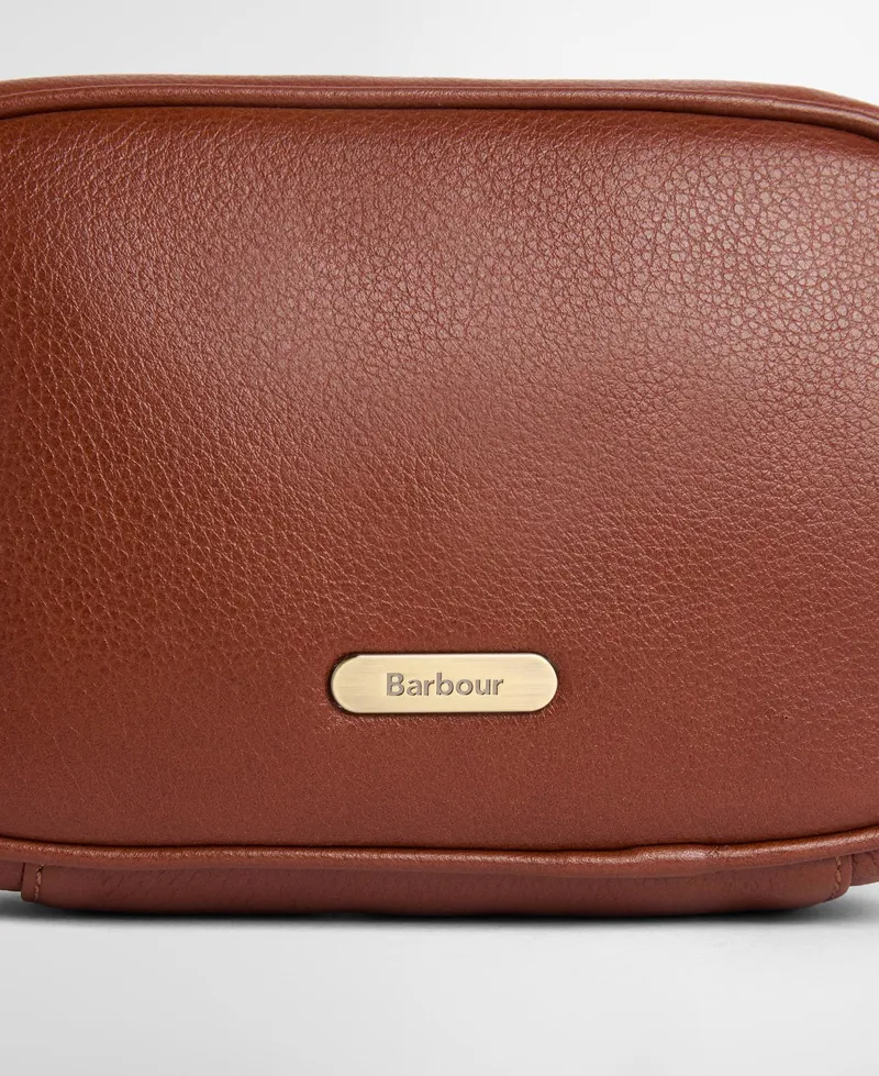 Barbour Daphne Mini Leather Crossbody Bag Brown-4