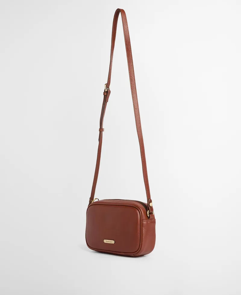 Barbour Daphne Mini Leather Crossbody Bag Brown-5