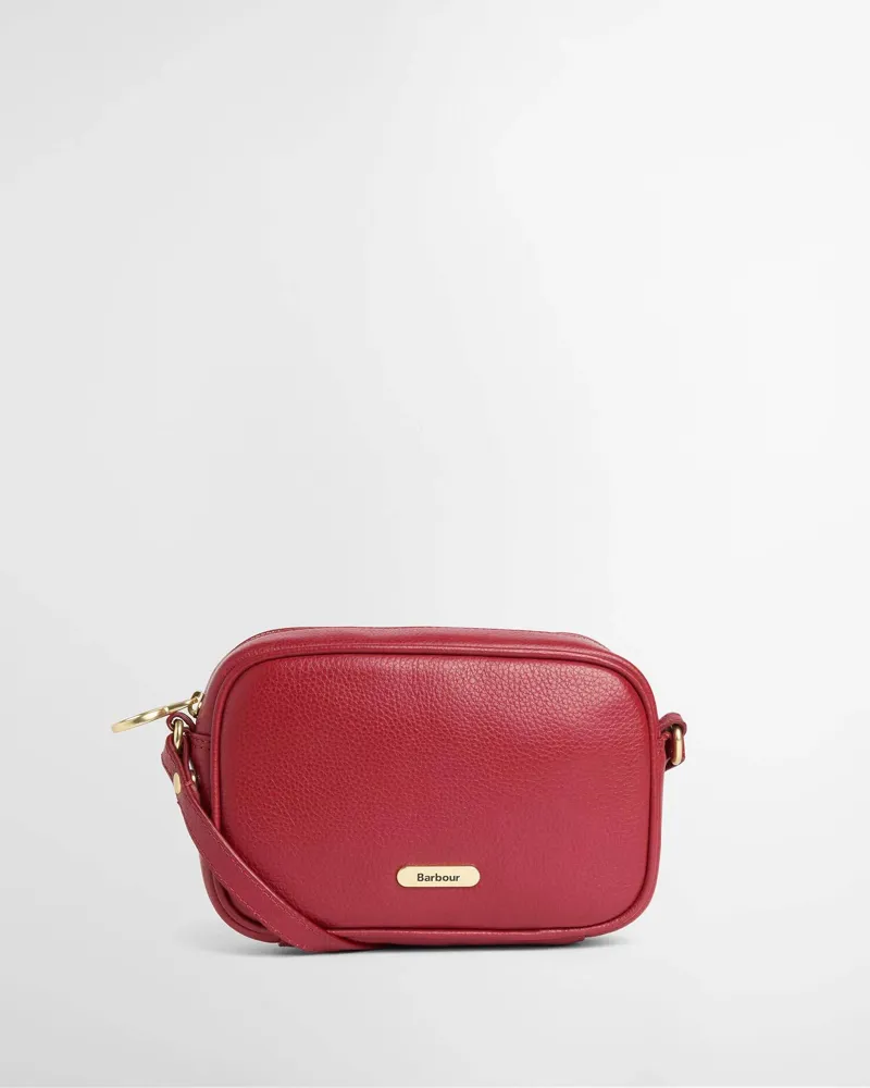 Barbour Daphne Mini Leather Crossbody Bag Red-2