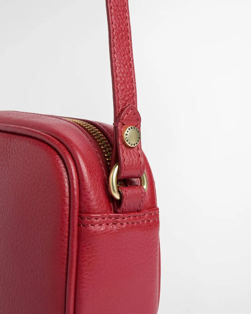 Barbour Daphne Mini Leather Crossbody Bag Red-5