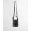 Barbour Cedar Mini Leather Bucket Bag Black