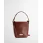 Barbour Cedar Mini Leather Bucket Bag Brown
