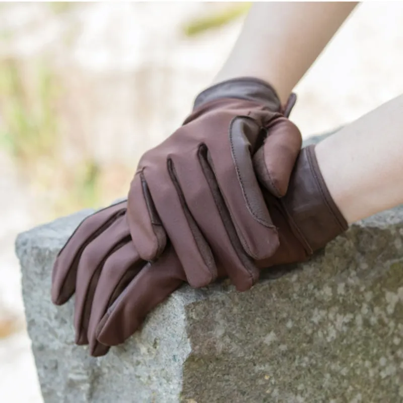 Equetech Stretch Show Riding Glove Brown