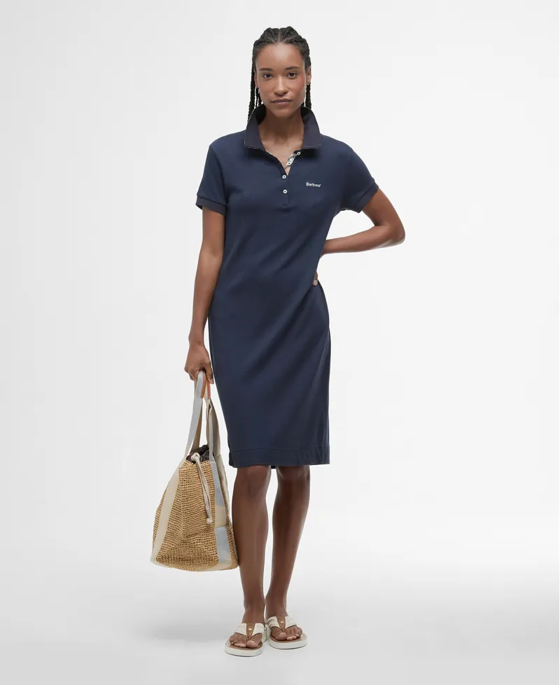 Barbour Ladies Polo Dress Navy-2