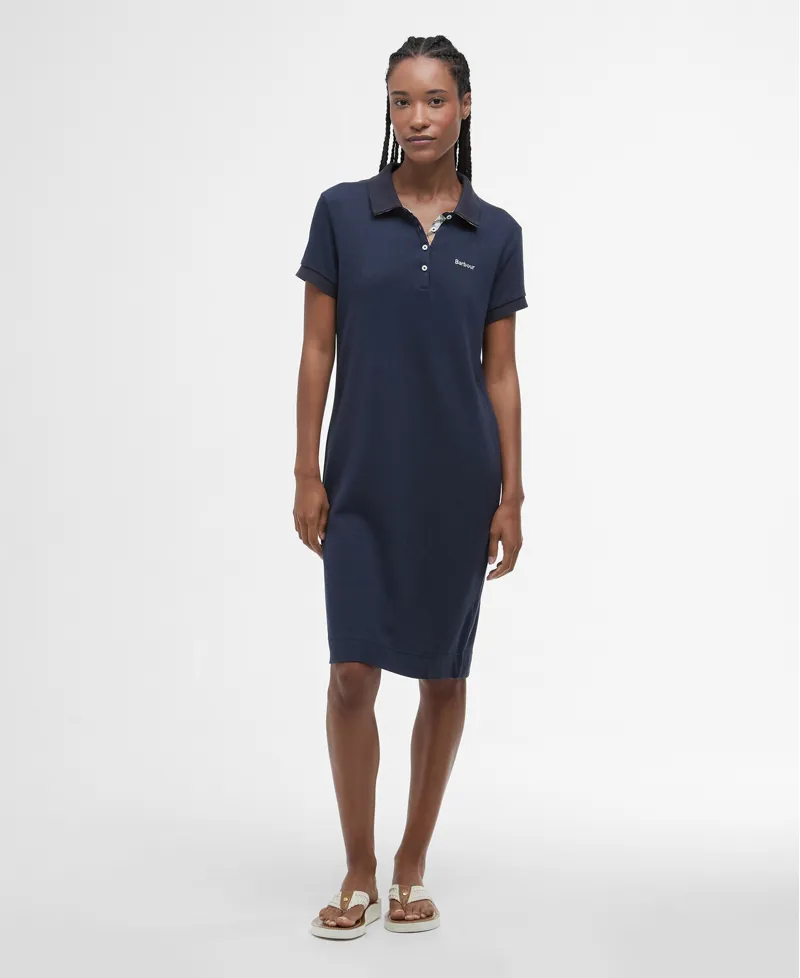 Barbour Ladies Polo Dress Navy