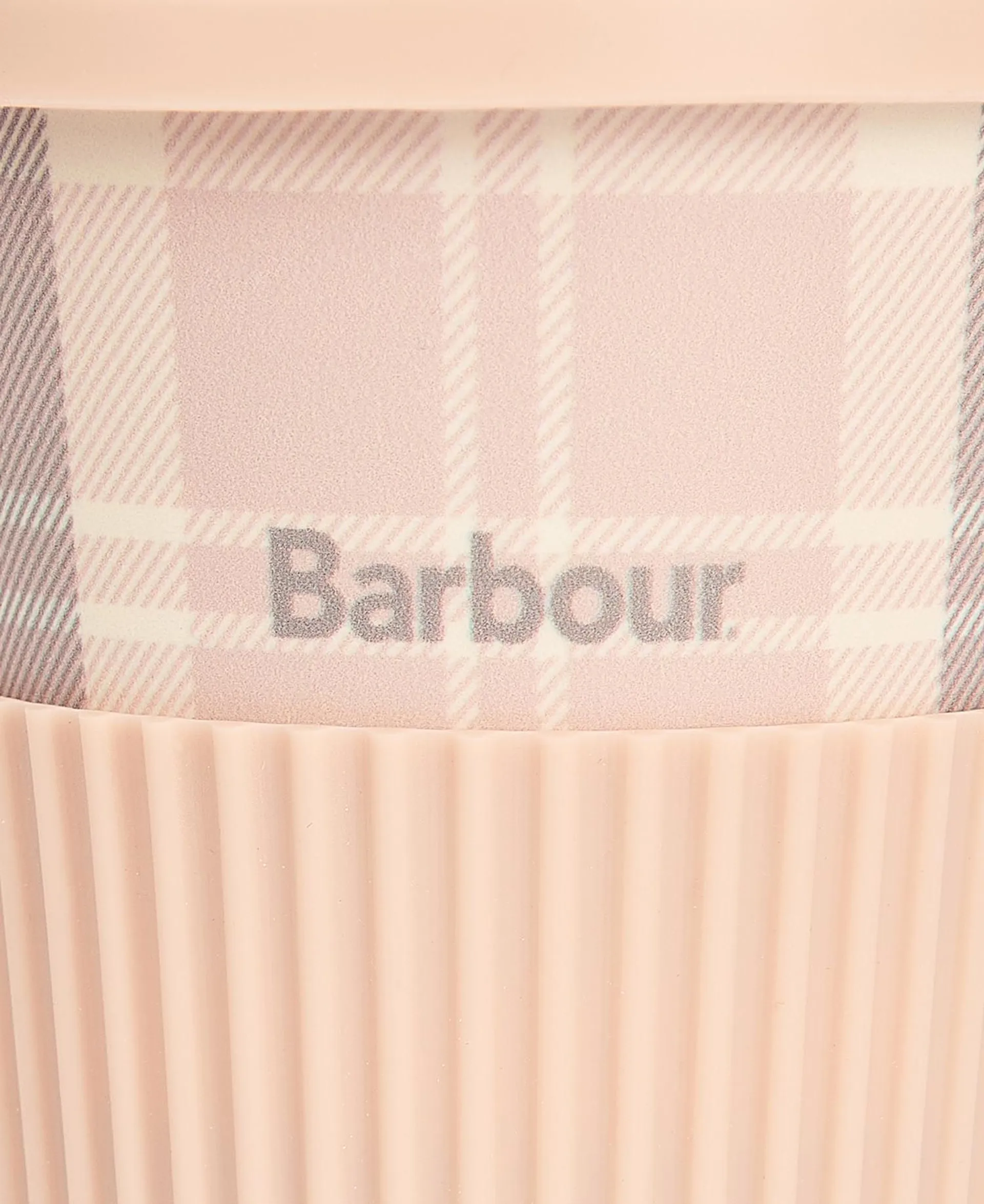 Barbour Travel Mug And Beanie Set Pink/Grey