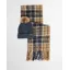 Barbour Saltburn Beanie And Tartan Scarf Gift Set Birchwood