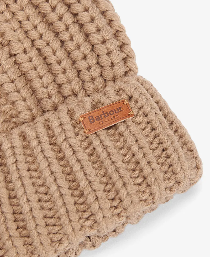 Barbour Saltburn Beanie Hat Mink-1