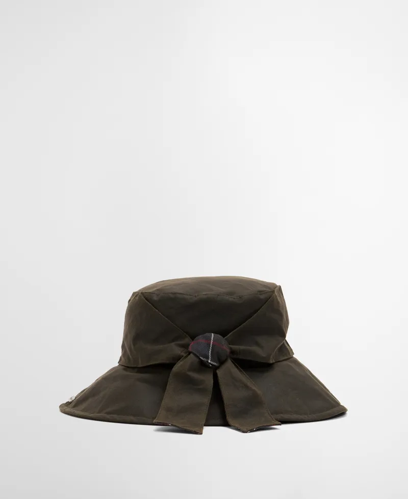 Barbour Green Brambling Wax Bucket Hat