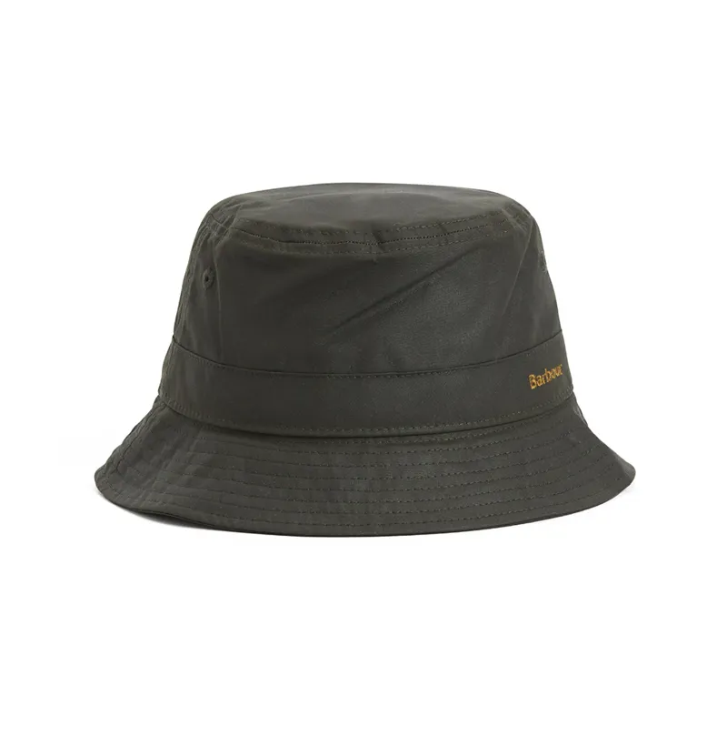 Barbour Belsay Wax Bucket Hat Fern-5