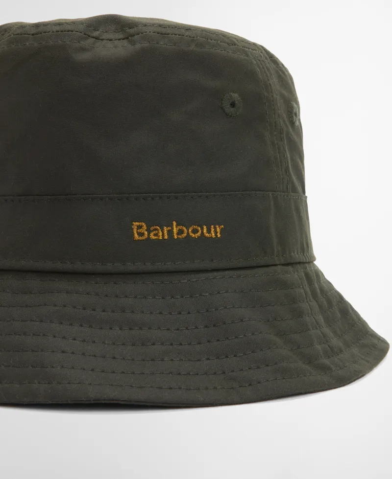 Barbour Belsay Wax Bucket Hat Fern-3