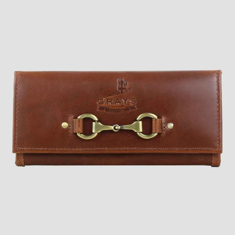 Grays Lily Purse In Dark Tan Natural Leather-1