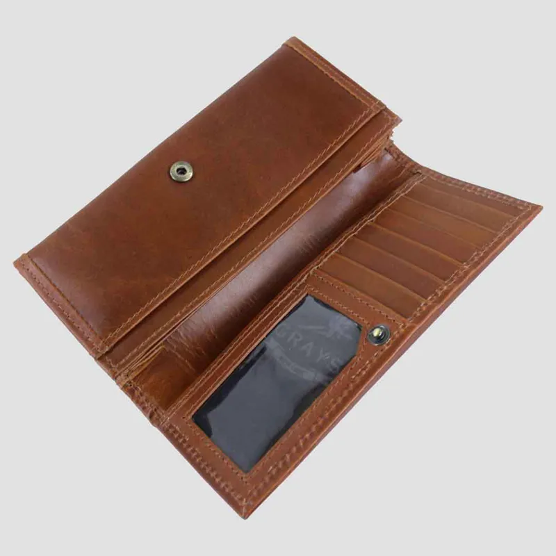 Grays Lily Purse In Dark Tan Natural Leather-6