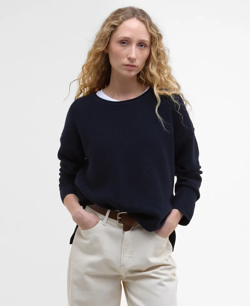 Barbour Womens Marine Knitted Jumper Navy