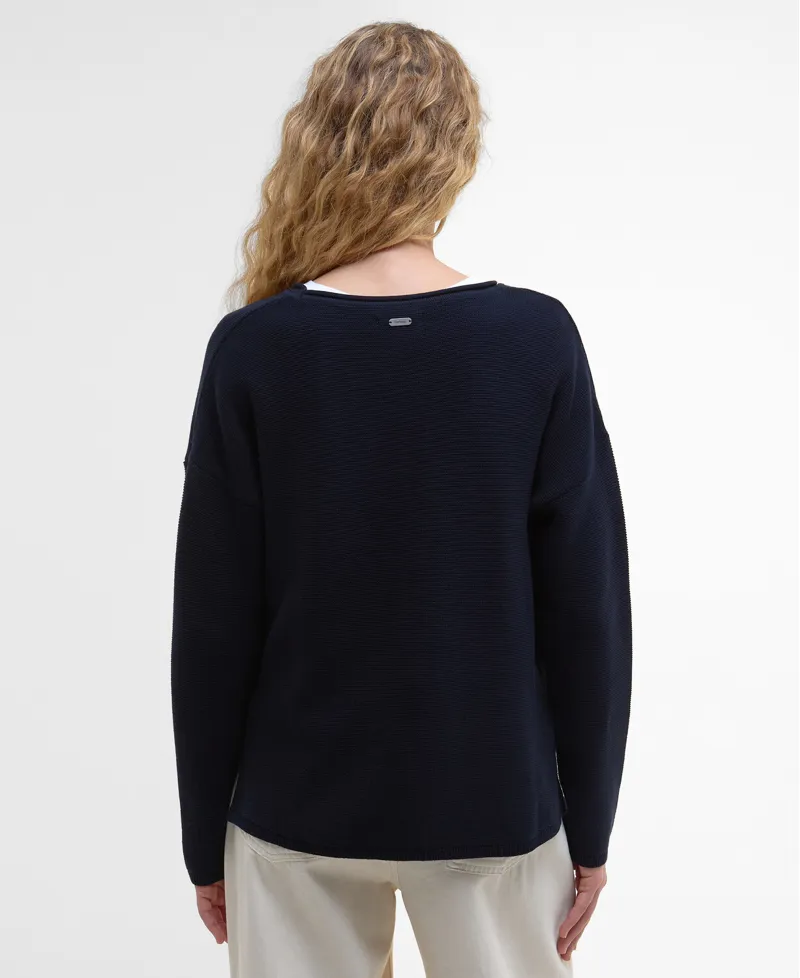 Barbour Womens Marine Knitted Jumper Navy-4