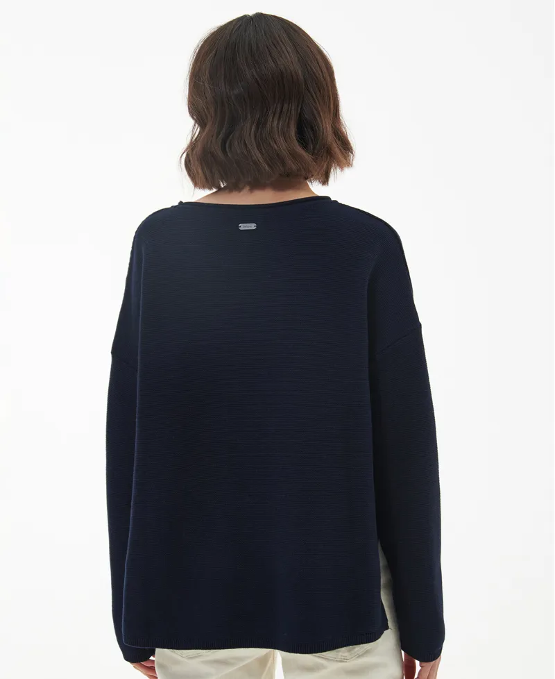 Barbour Womens Marine Knitted Jumper Navy-5