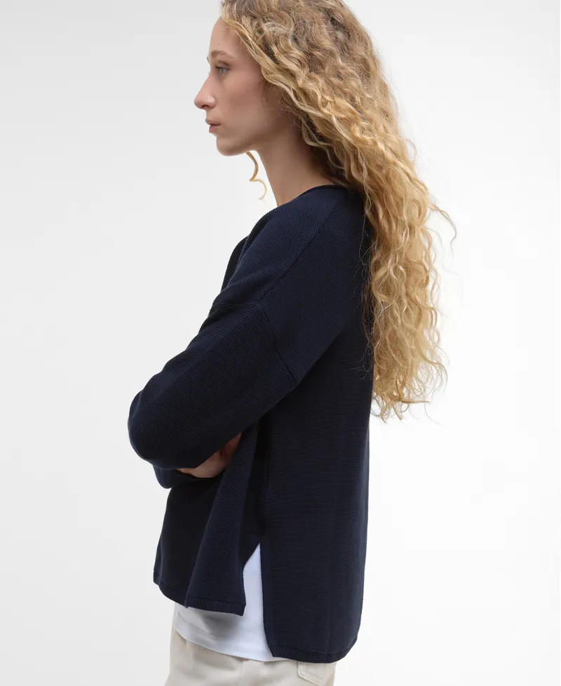 Barbour Womens Marine Knitted Jumper Navy-7