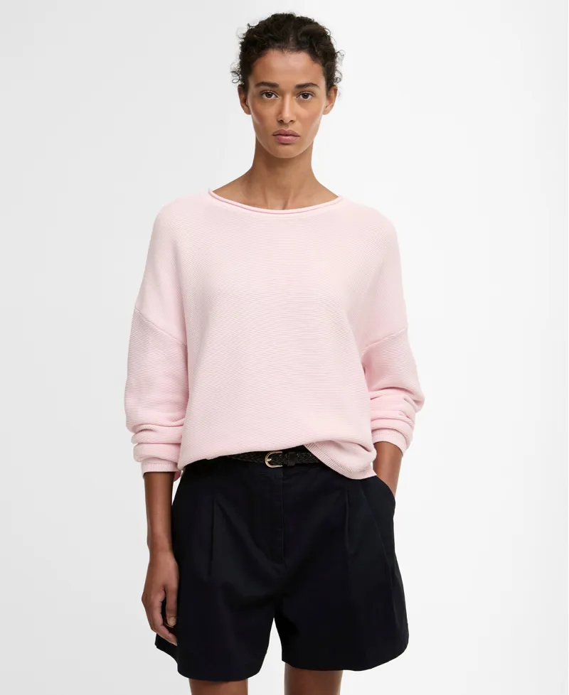 Barbour Womens Marine Knitted Jumper Pink