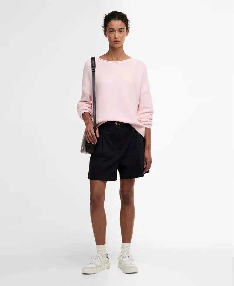 Barbour Womens Marine Knitted Jumper Pink-2
